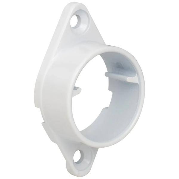 White Lighted Closet Rod Flange Set